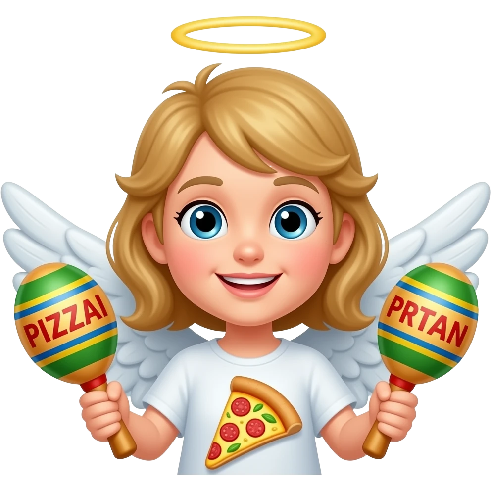 pizza angel with maracas emoji