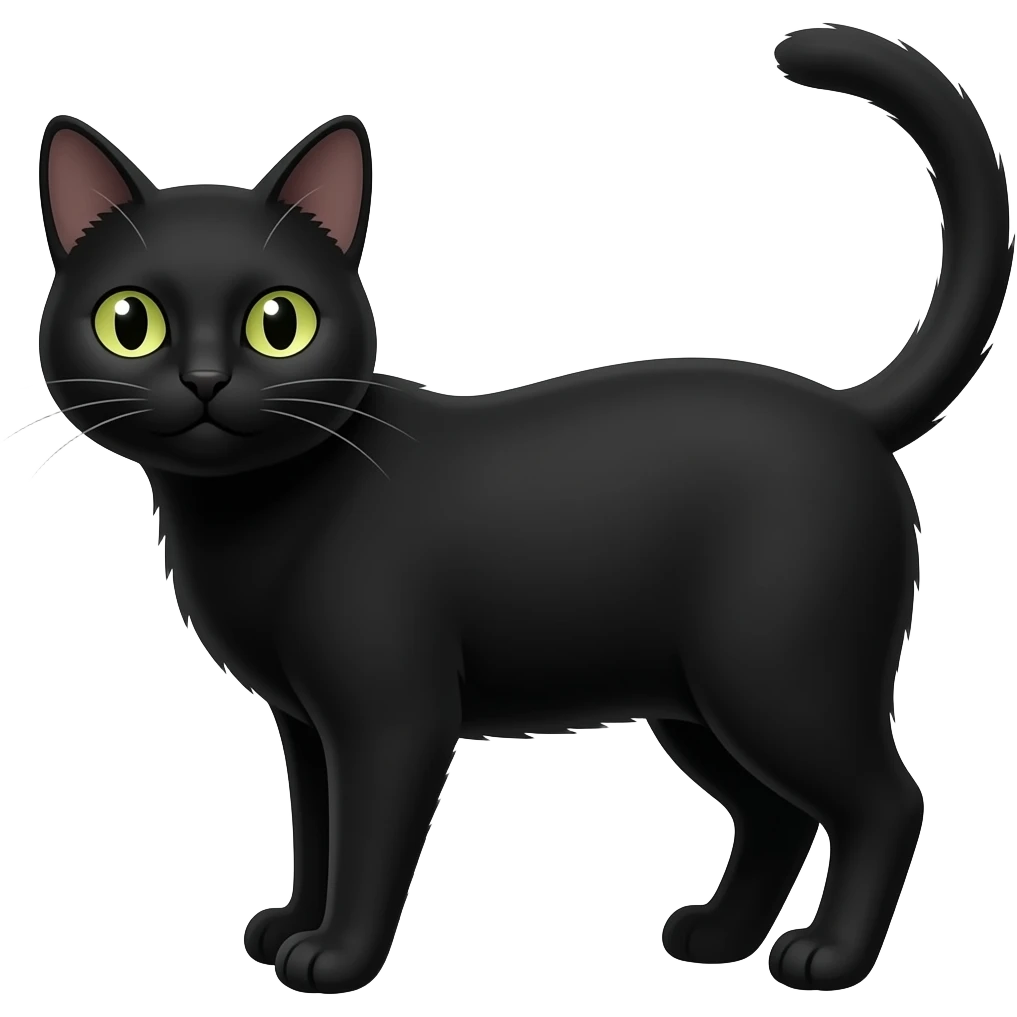 Siyah kedi emoji