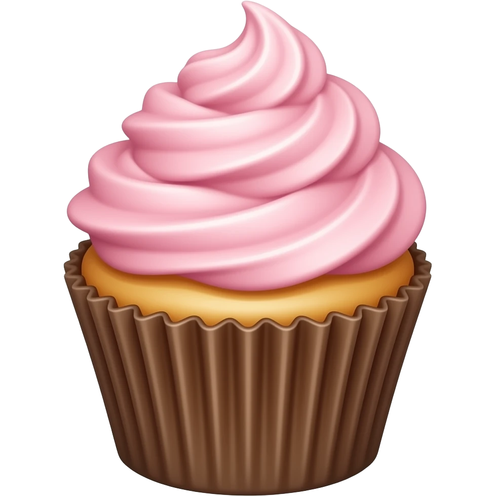 Cupcake with pink icing emoji