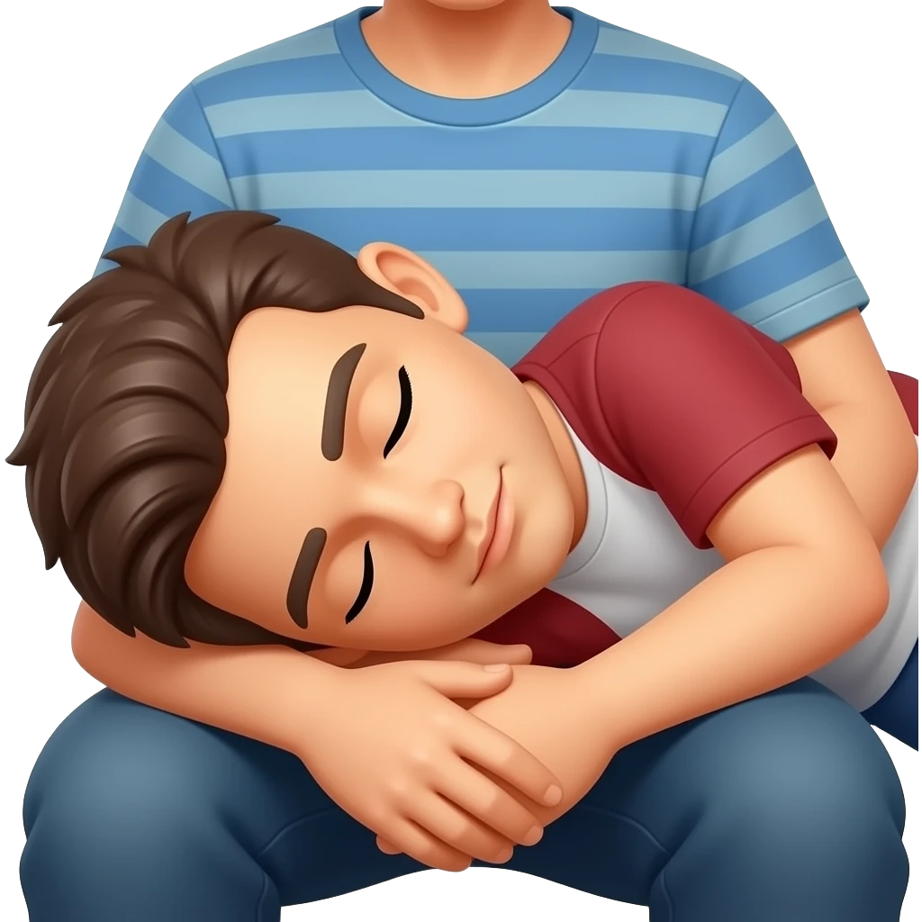 Head in lap emoji