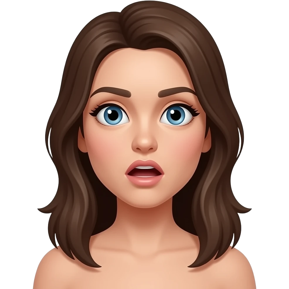 Naked shocked woman emoji