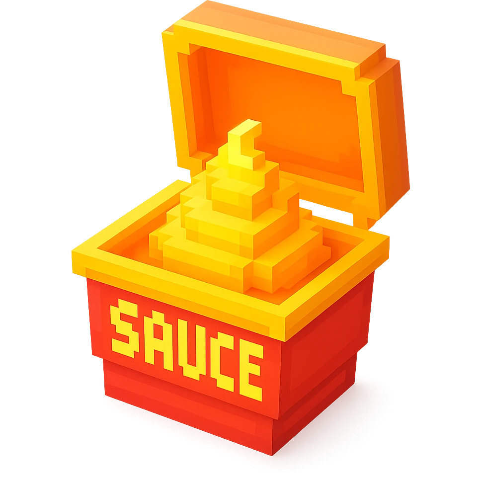 сделай соус из фастфуда светящийся, no background  emoji