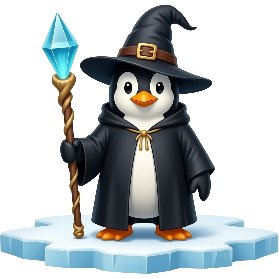 Penguin Wizard emoji