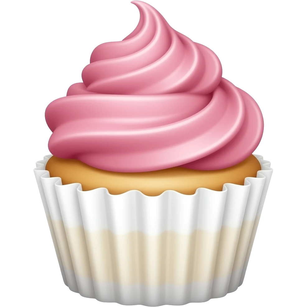 Cupcake with pink icing emoji