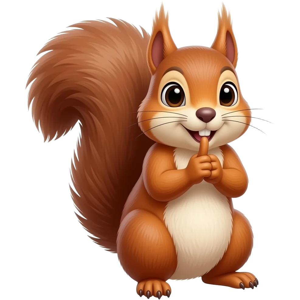 Create a squirrel sticking up the middle finger emoji
