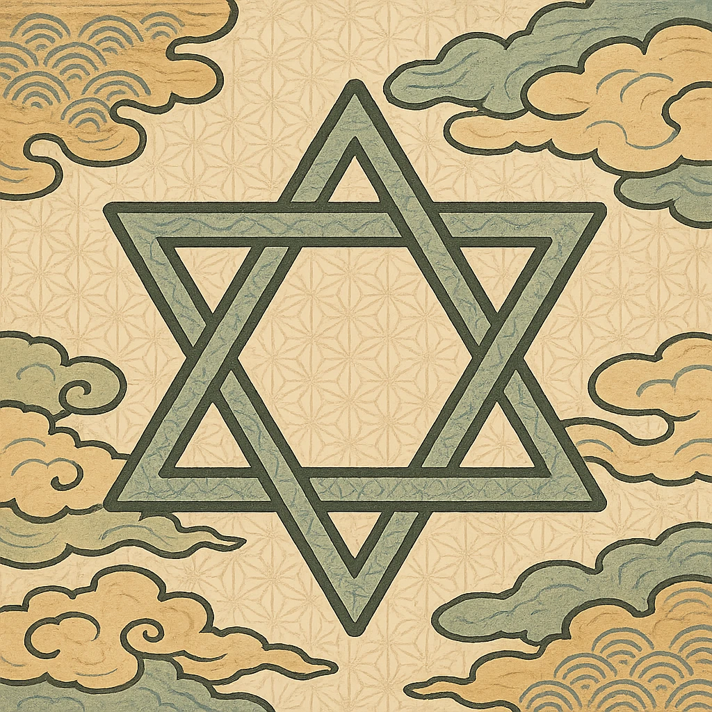 Star of David on transparent background emoji