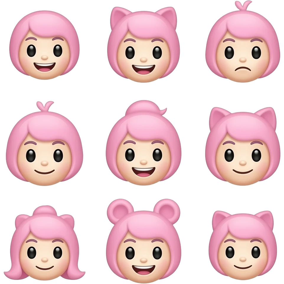 Pink asthetic emojis fro my insta emoji