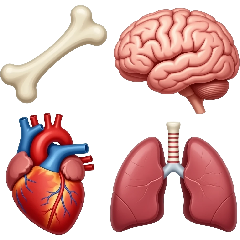 Muchos 🦴🧠🫀🫁 emoji