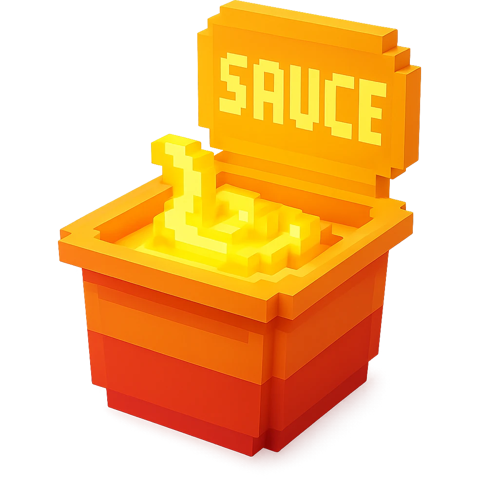 сделай соус из фастфуда светящийся, no background  emoji