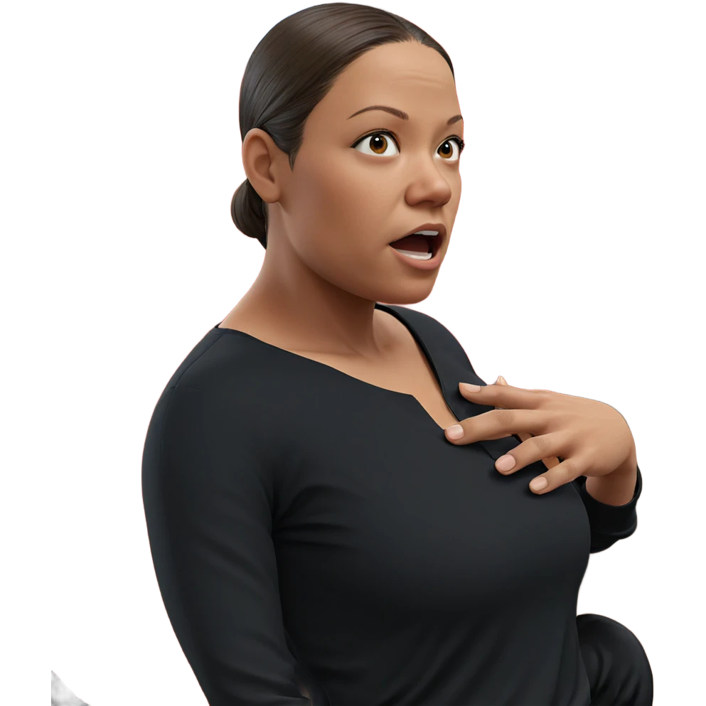 girl in black shirt emoji