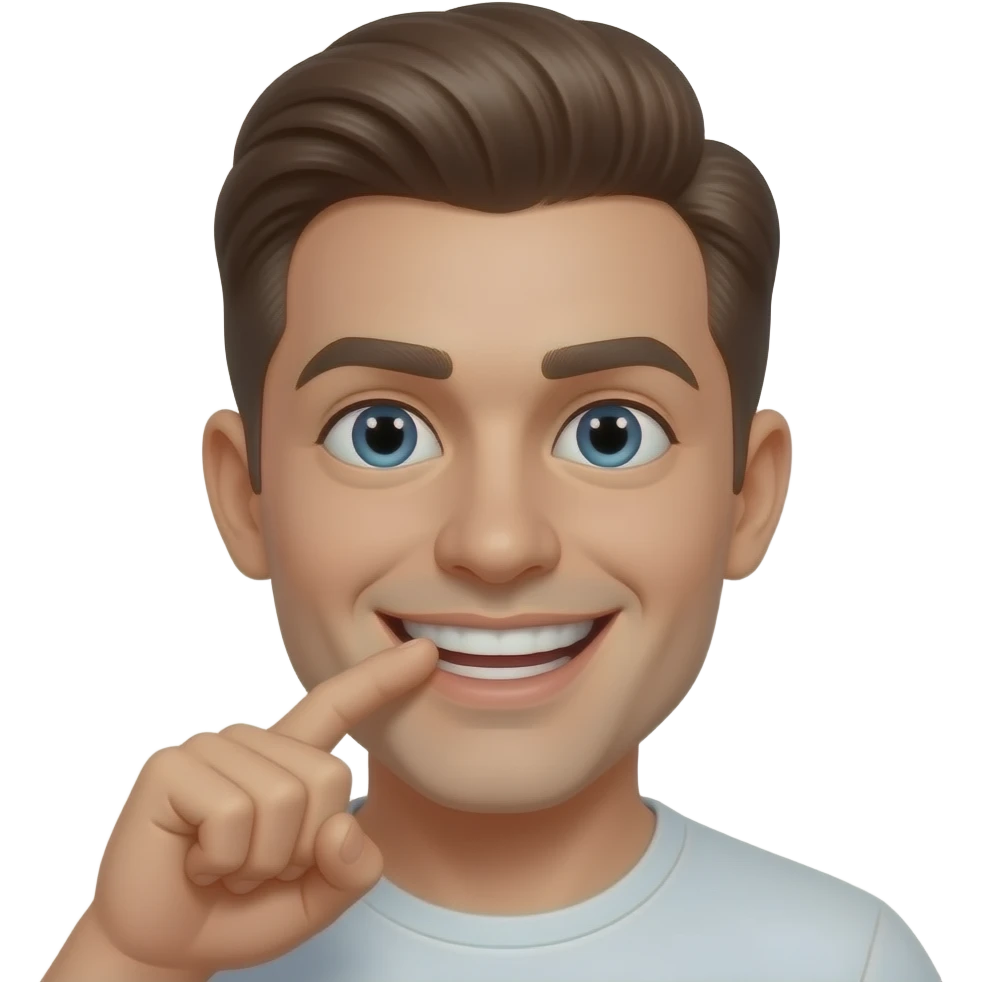 😏 mordiéndose el dedo y un moñito en su cabeza emoji