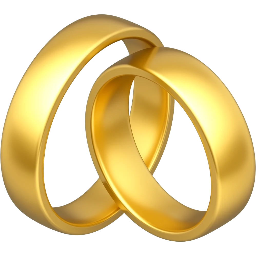 these two rings in yellow gold emoji
