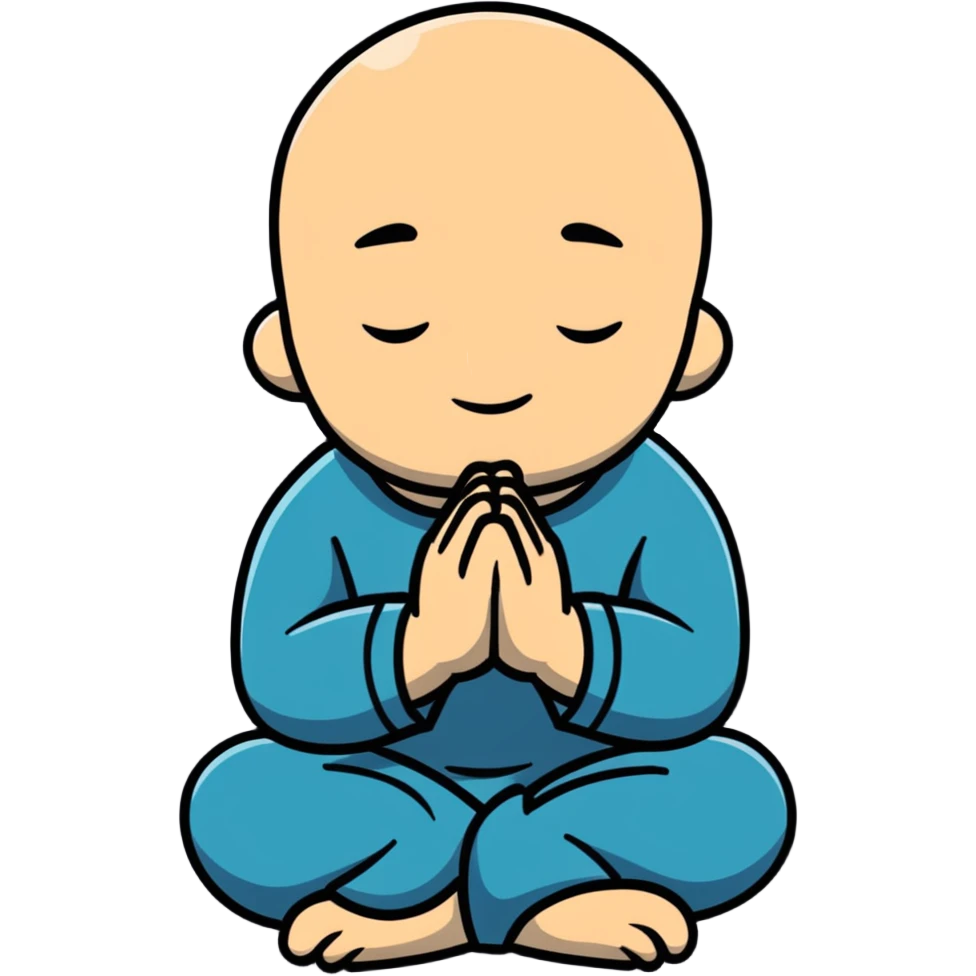 anxious man with hands clasped together in prayer position with worried expression emoji