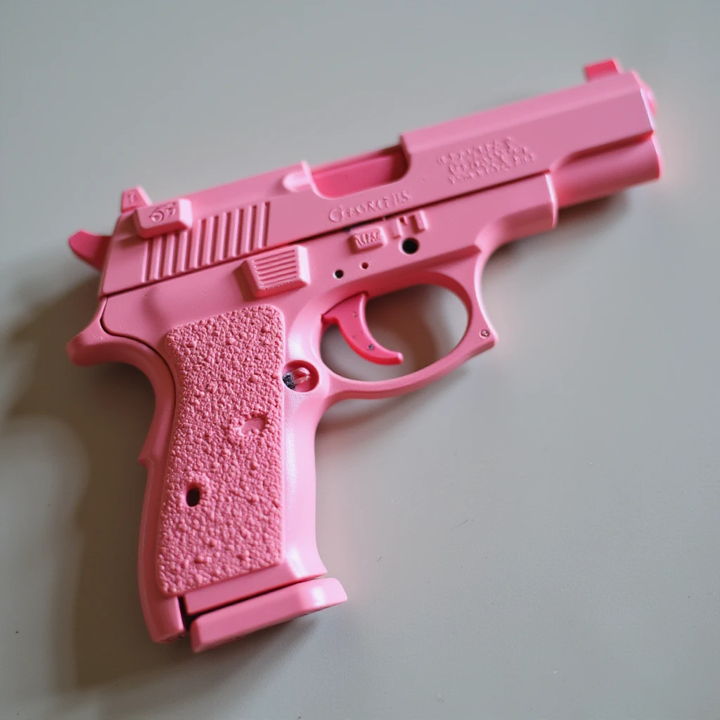 Pink heart pistol, remove background emoji