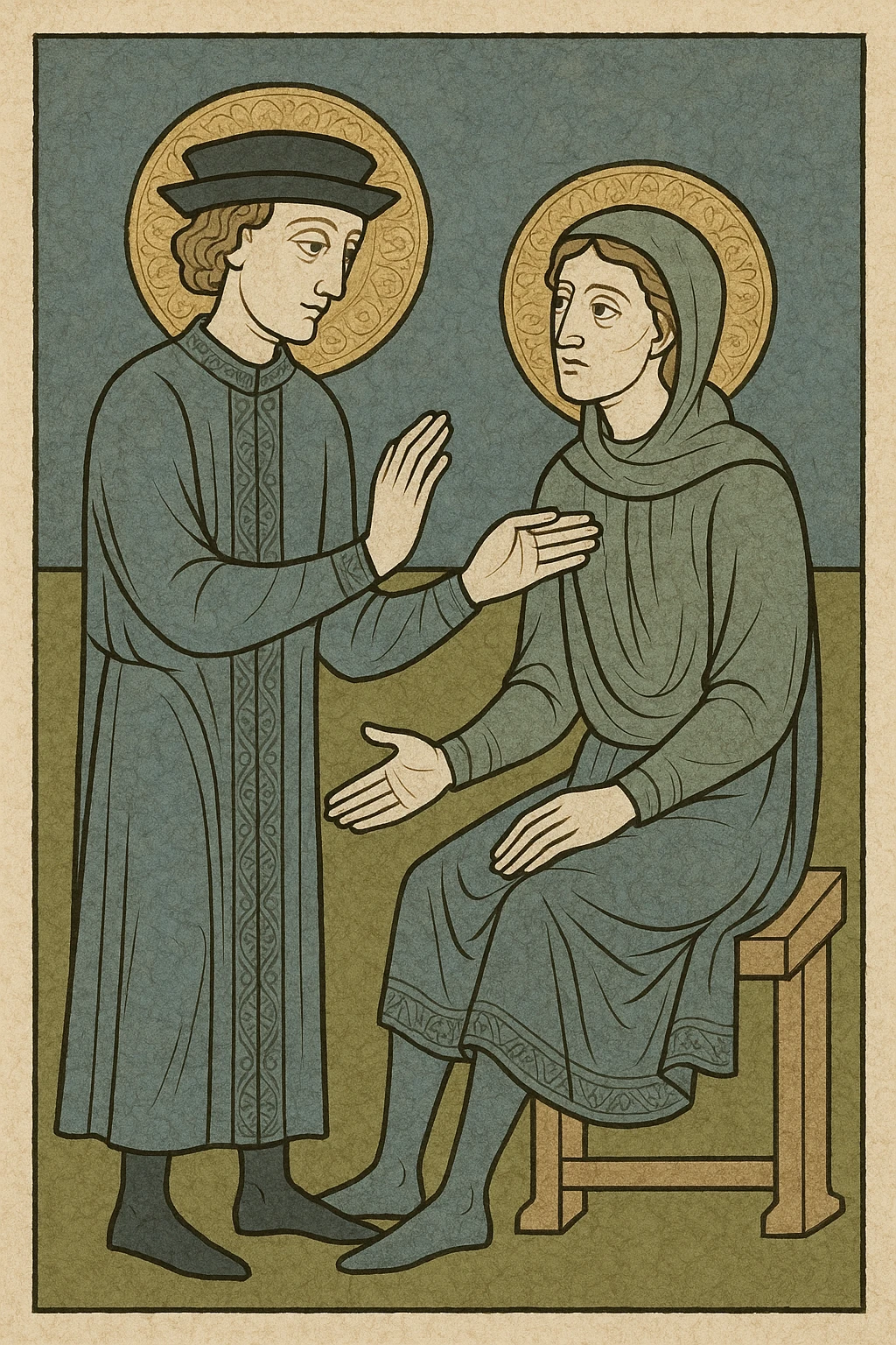 Tudor doctor, consulting a patient, 16th century style emoji