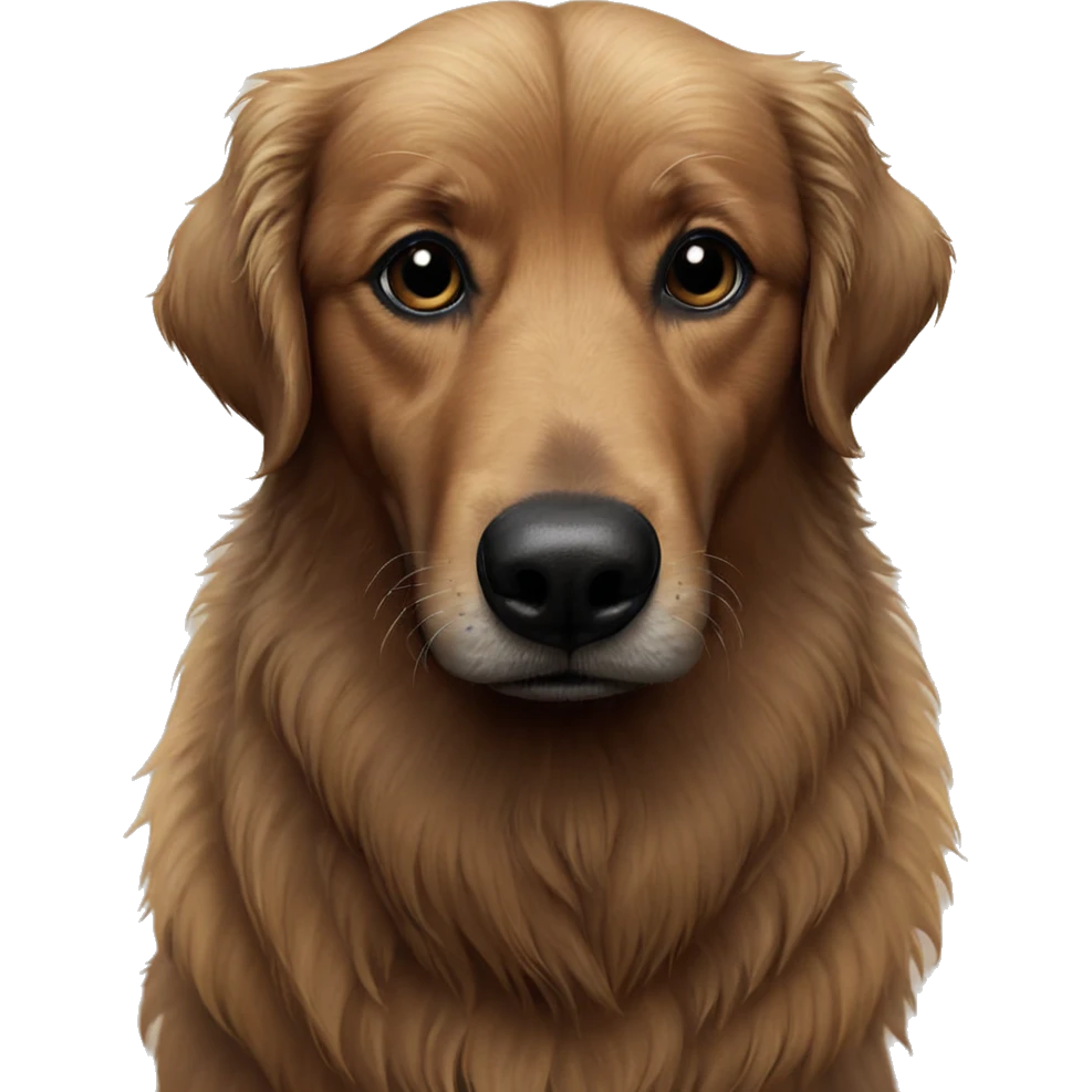 realistic black-eyed dog portrait emoji
