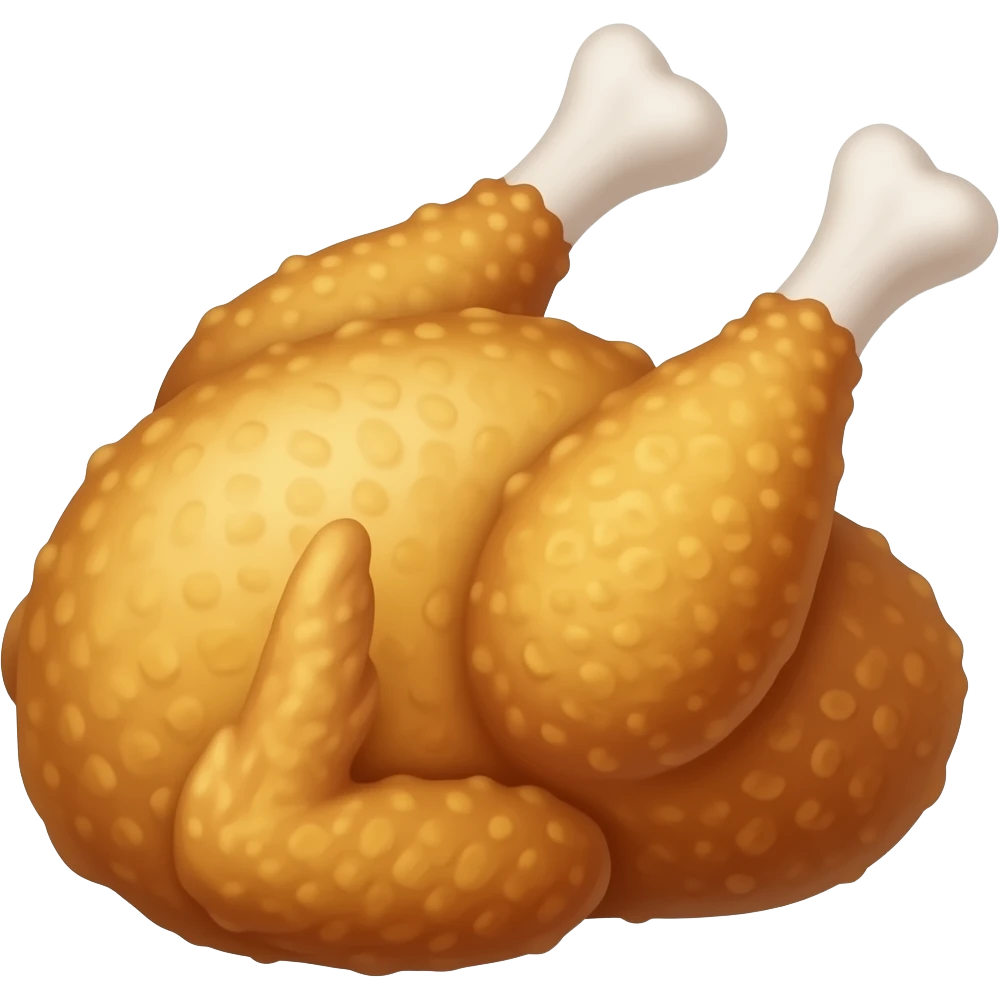 chicken frying emoji