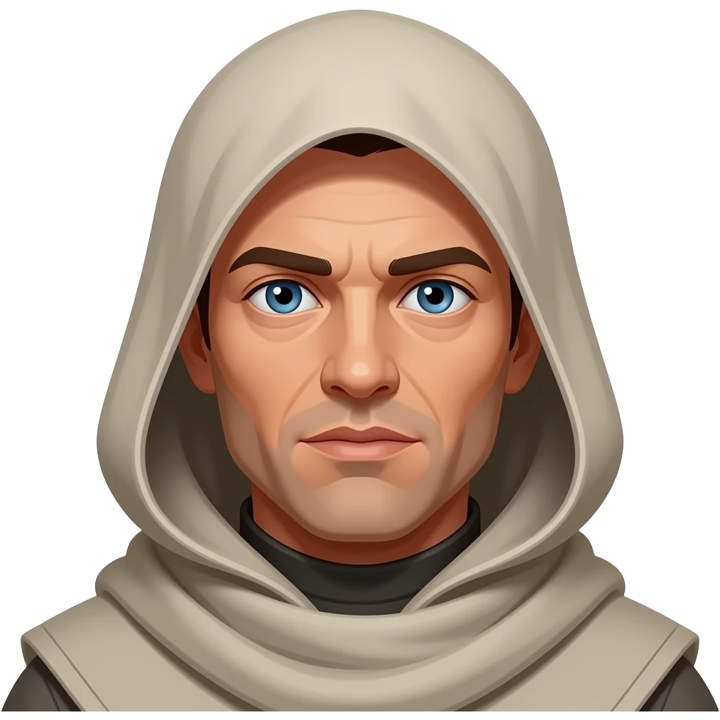 paul atreides  blue eyes with grey beigehood in dune emoji