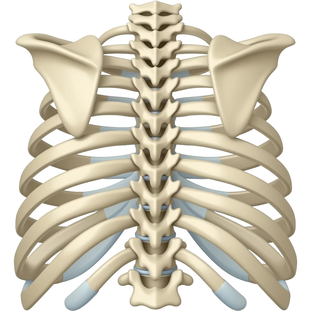 Intera colonna vertebrale con le 4 curve fisiologiche vista sul piano sagittale emoji