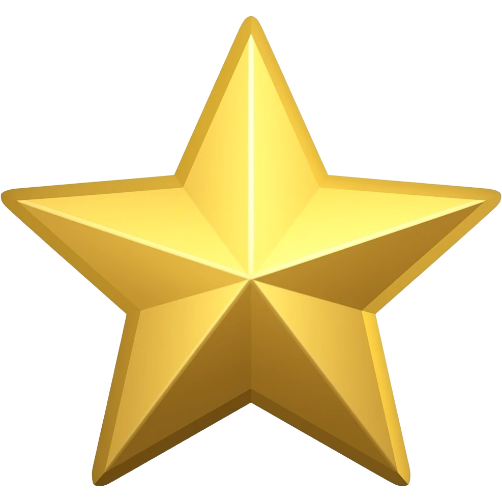 flat gold star emoji