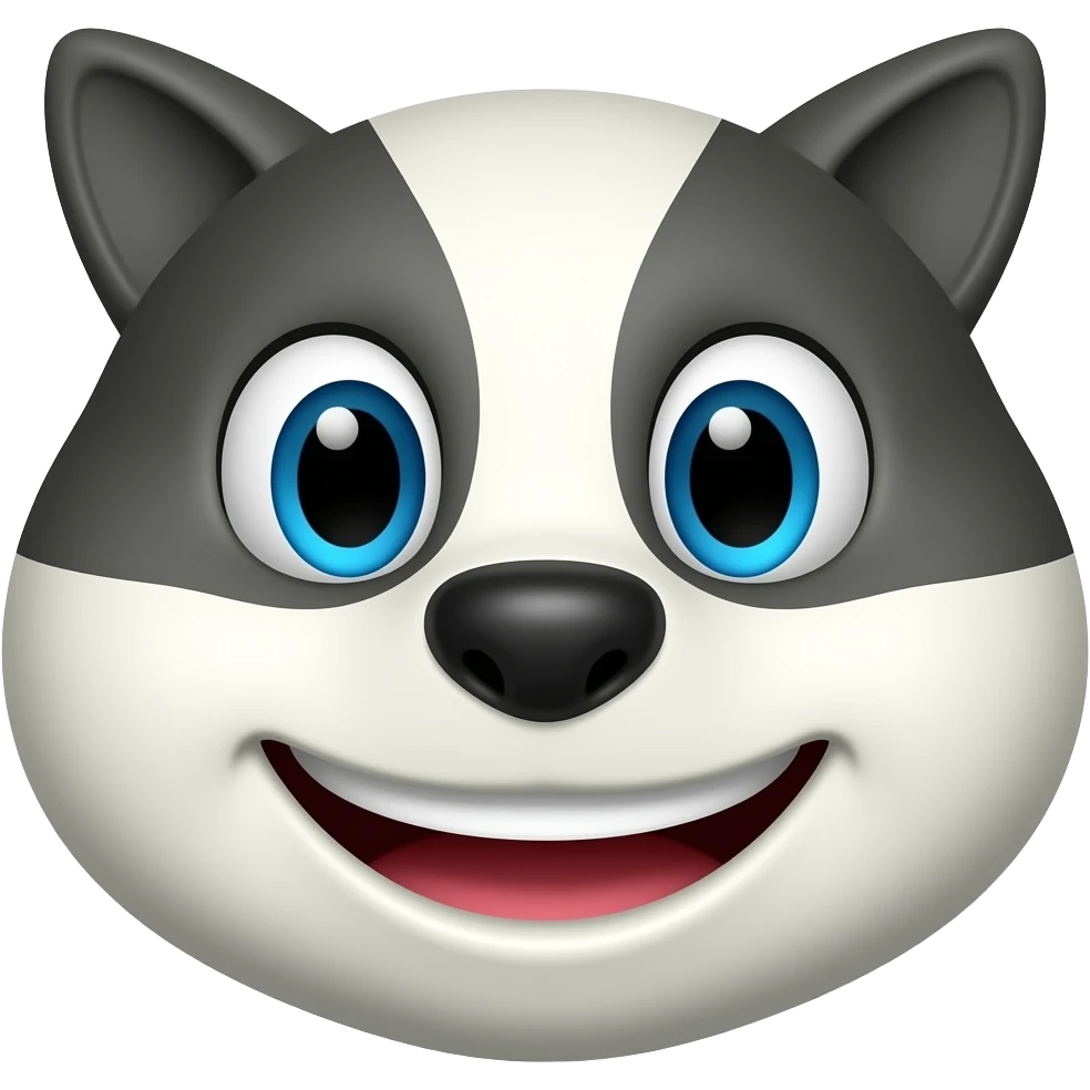 Happy go mascote emoji