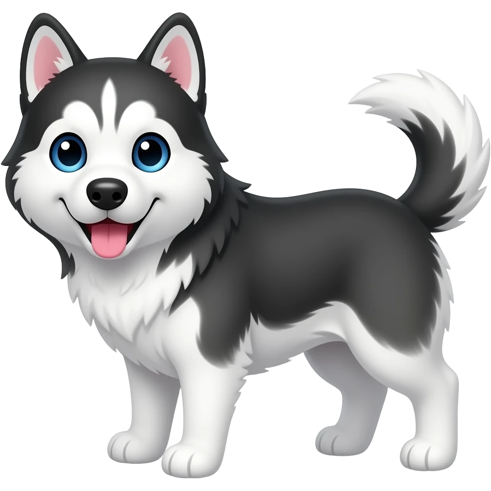 cute husky emoji