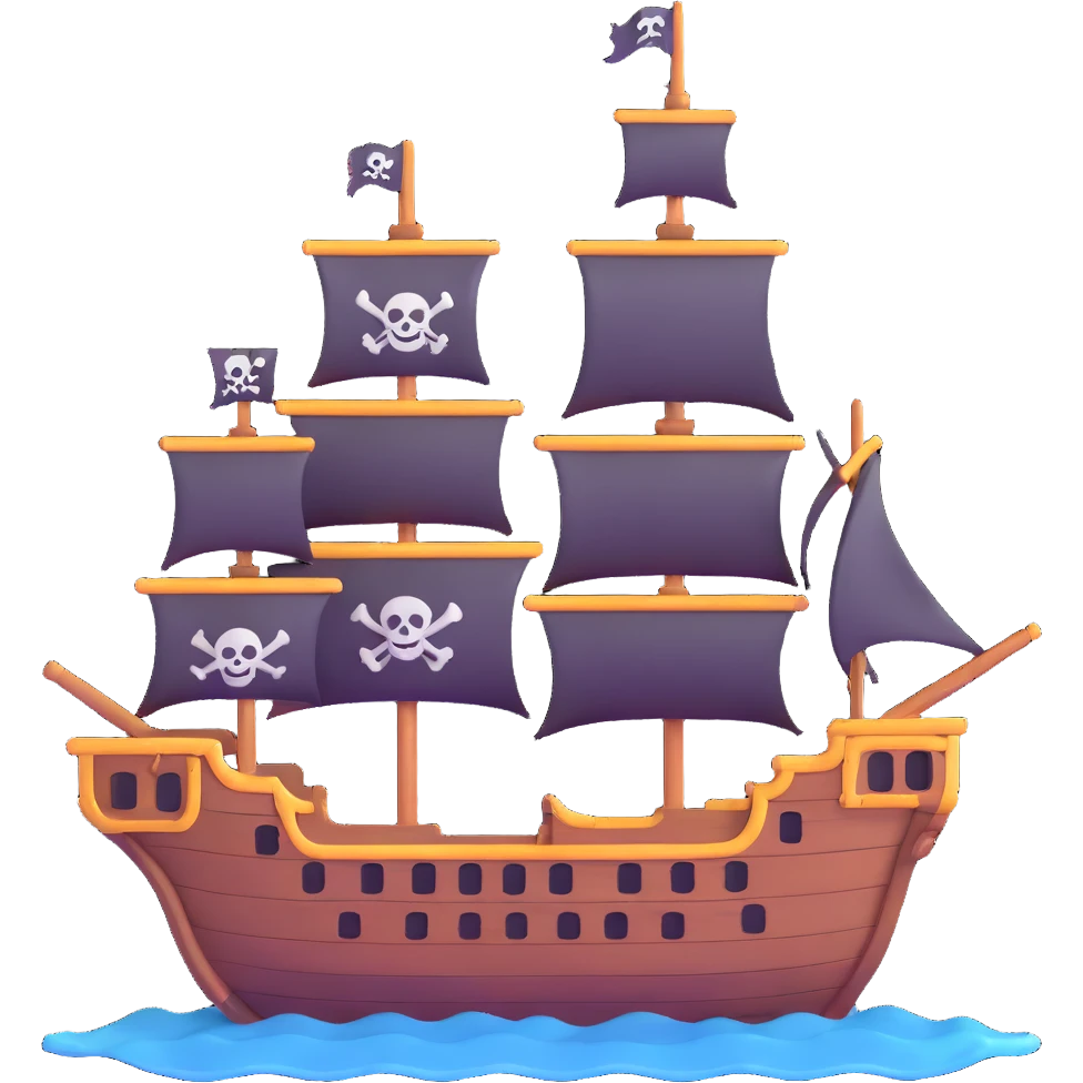 pirate ship emoji