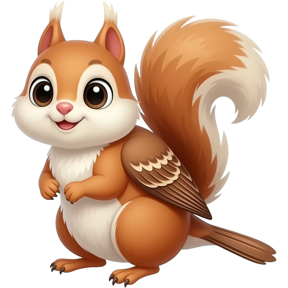 Cute chipmunk-sparrow emoji