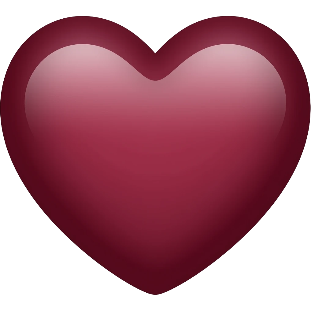 Maroon heart emoji