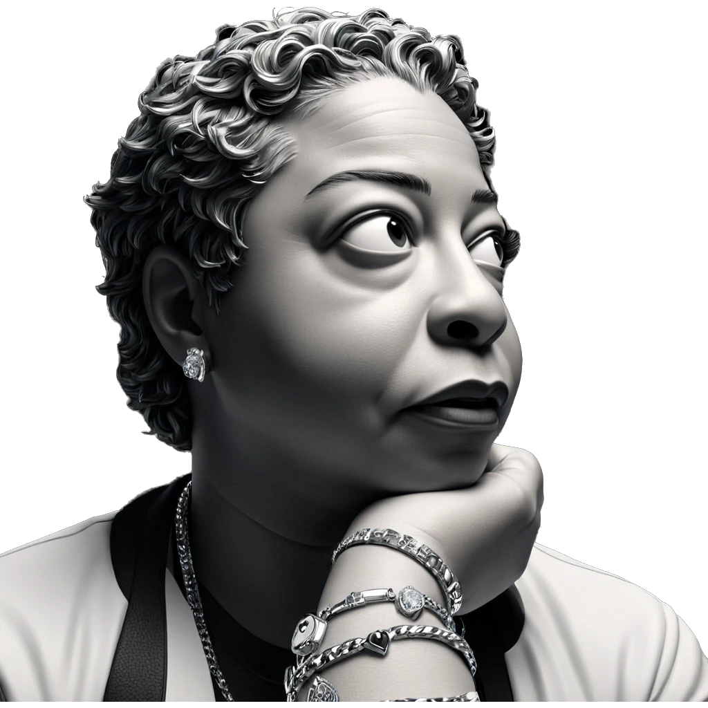 monochrome boy with jewelry emoji