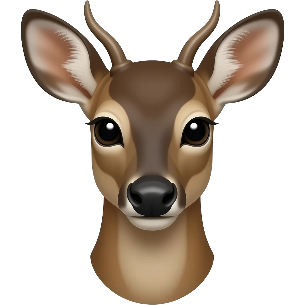 black fawn head and shoulders emoji