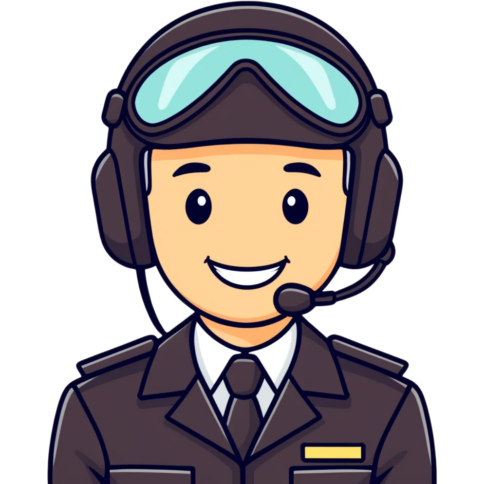 pilot smiling emoji