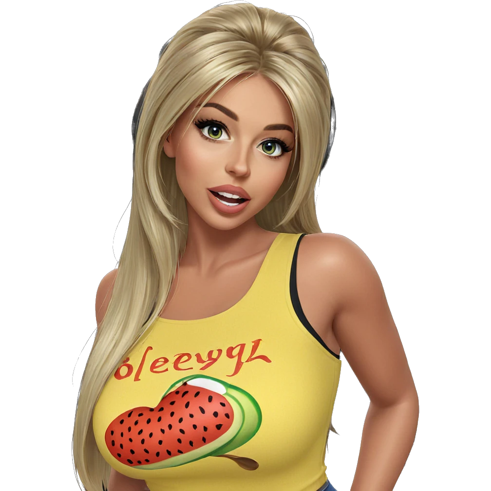 blonde beauty in indoor setting emoji