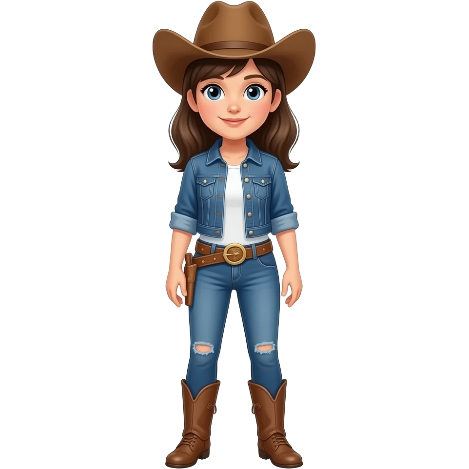 Girl on a Cowboy emoji