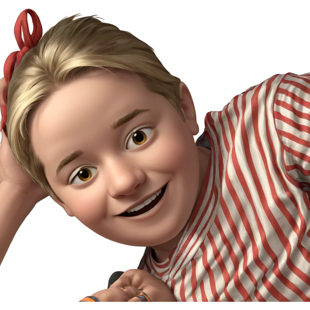 smiling boy in striped shirt emoji