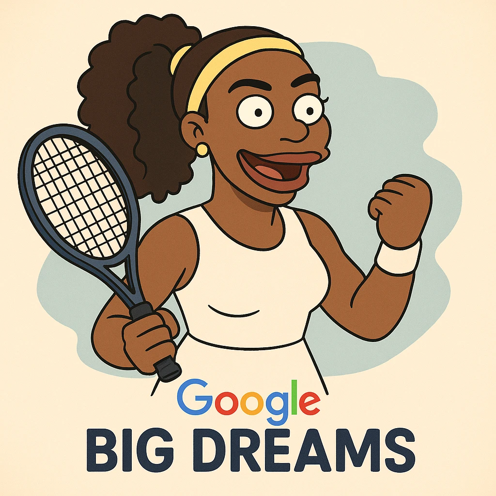 Google big dreams  Serena Williams emoji