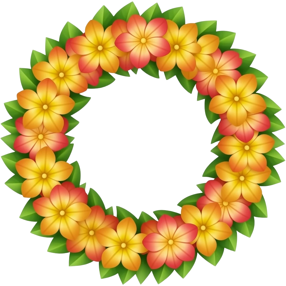 Orange lei hawaii emoji