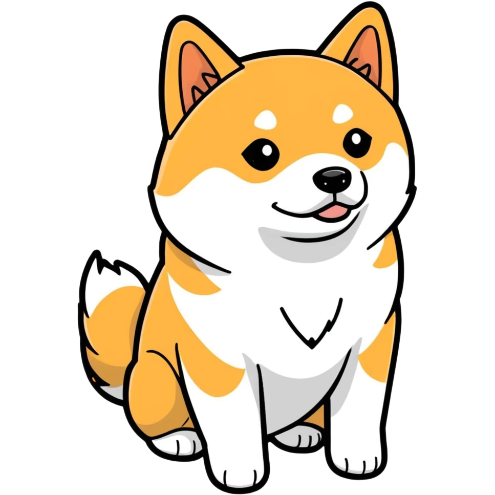 Sassy white-furred Shiba Inu emoji