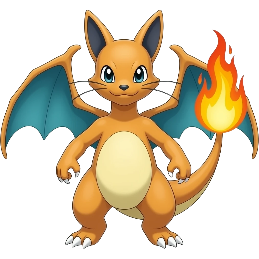 Gabite-Veemon-ExVeemon-Digimon-Latias-Peppercat-Pokémon-Flamedramon-fusion-animal-hybrid-creature, Full body emoji