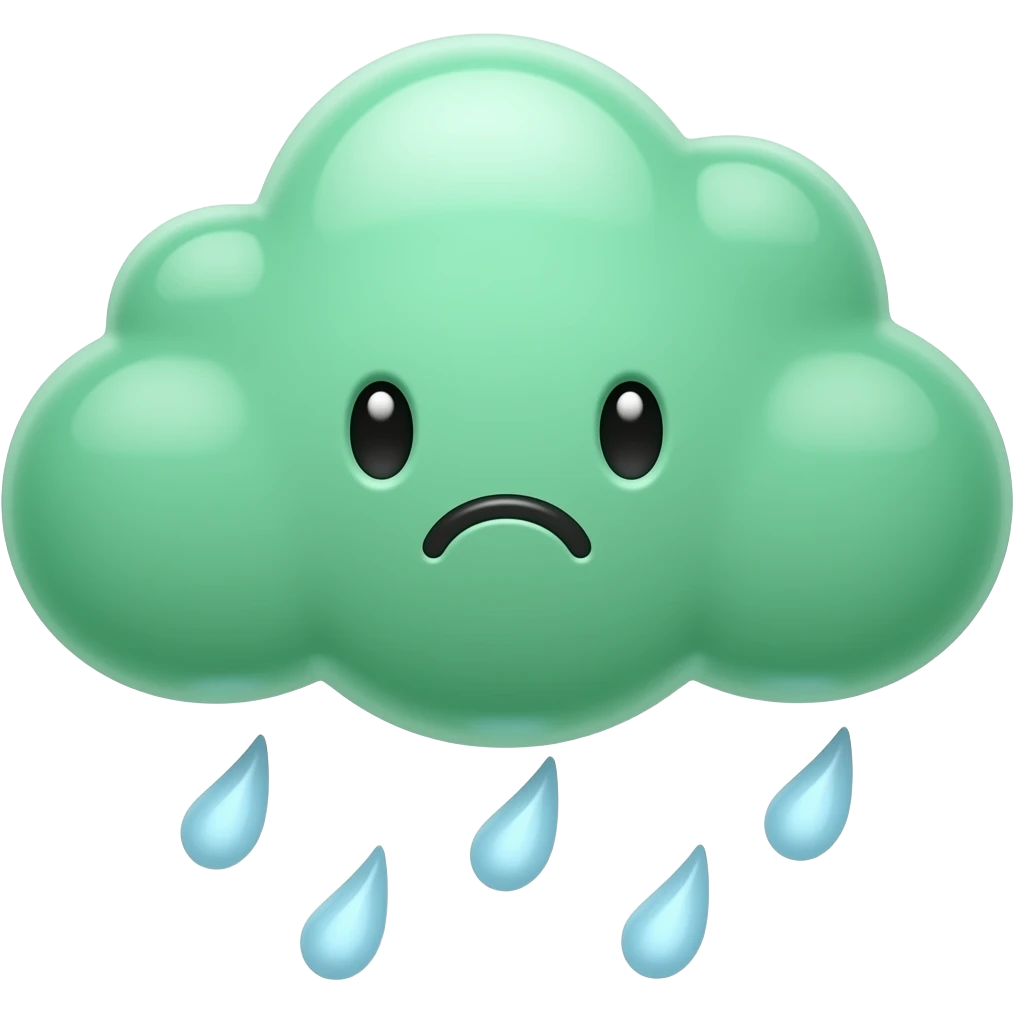 kawaii poorly sick cute emoji green raincloud emoji