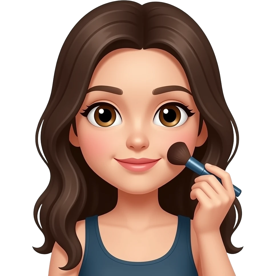 girl applying makeup emoji