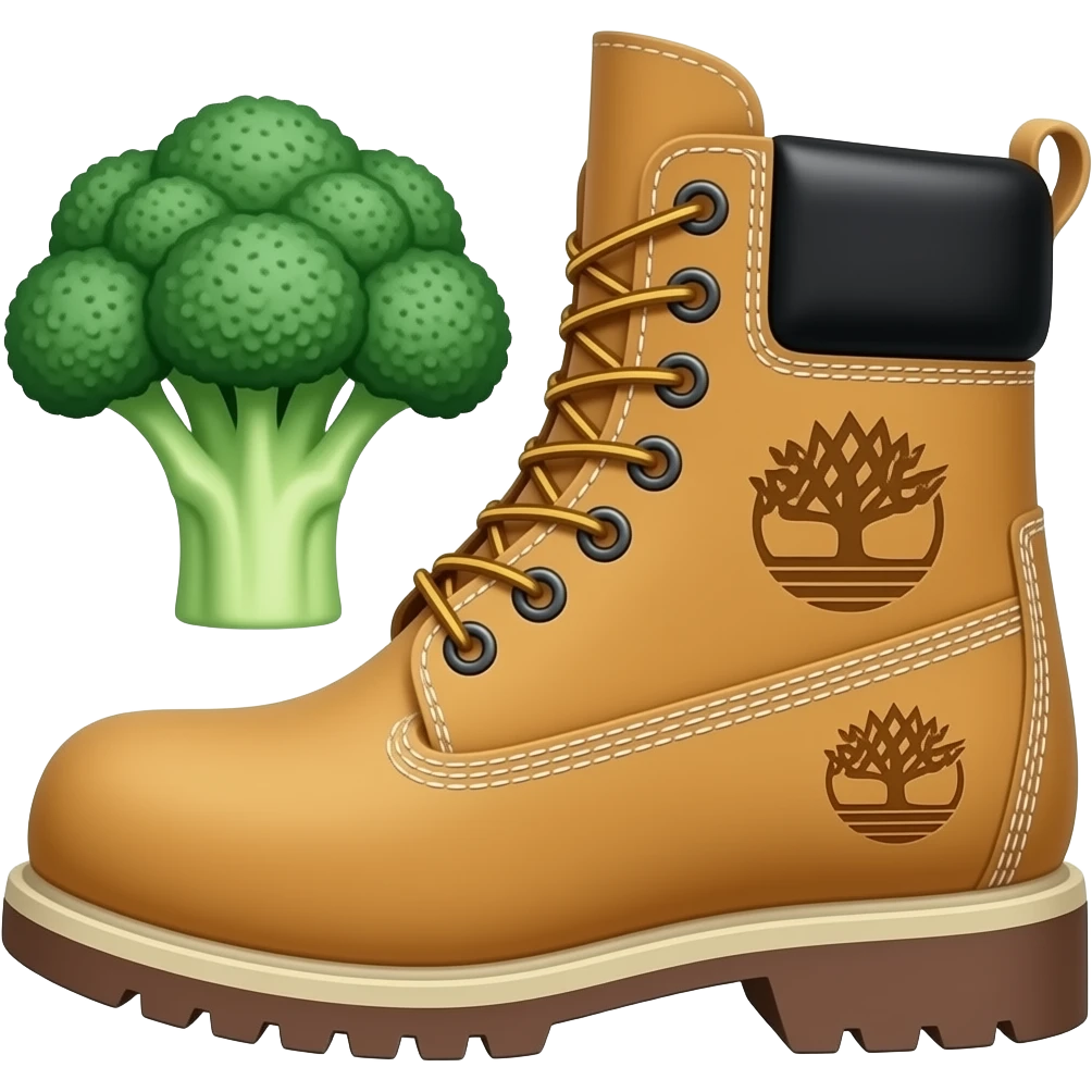 Beed and Broccoli Timberland boots emoji