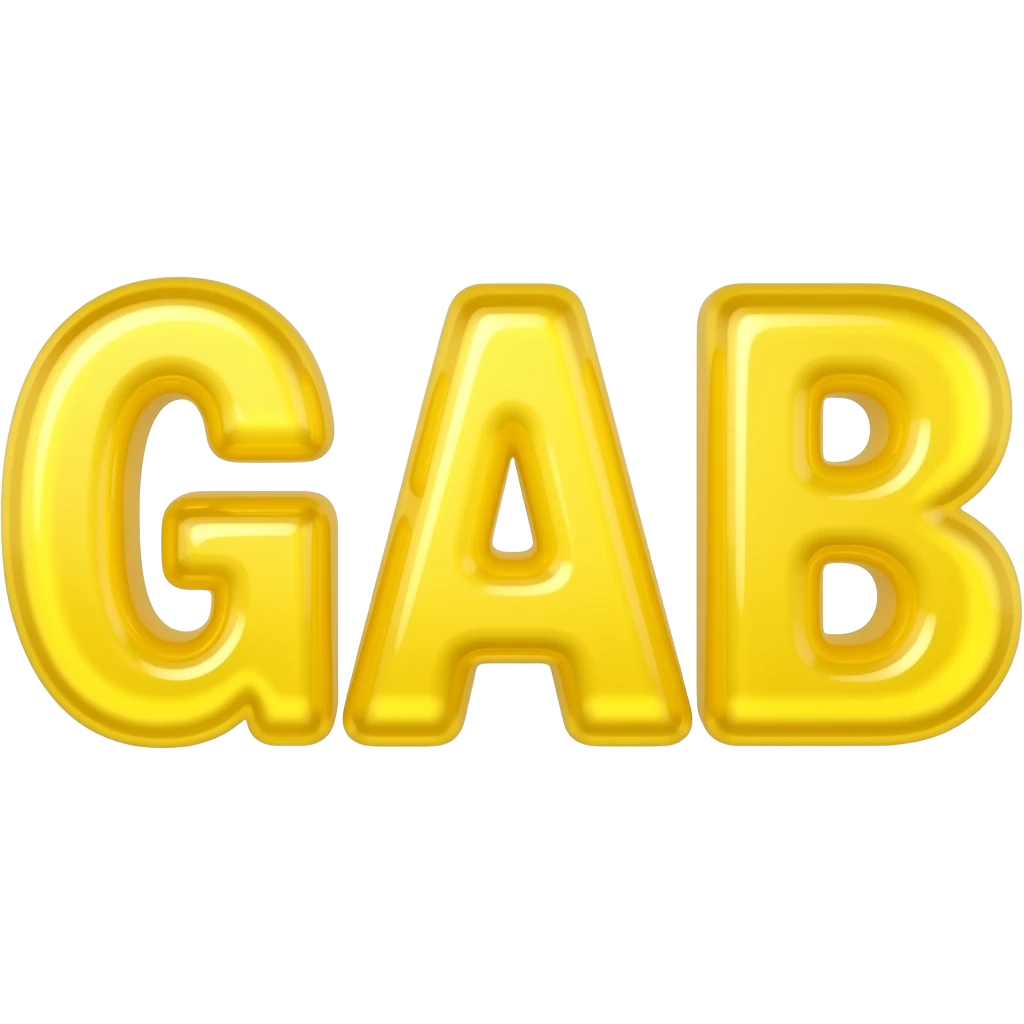 yellow jello monogram of the letters GAB emoji