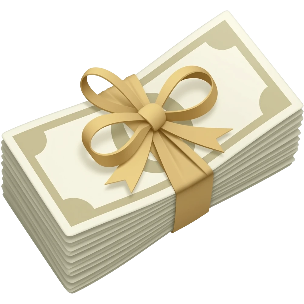 pastel beige cash bundle emoji