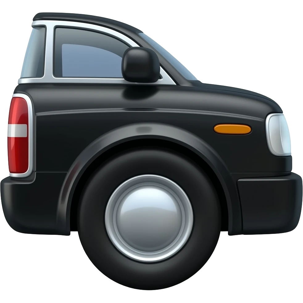 Black limousine as seen from the side emoji