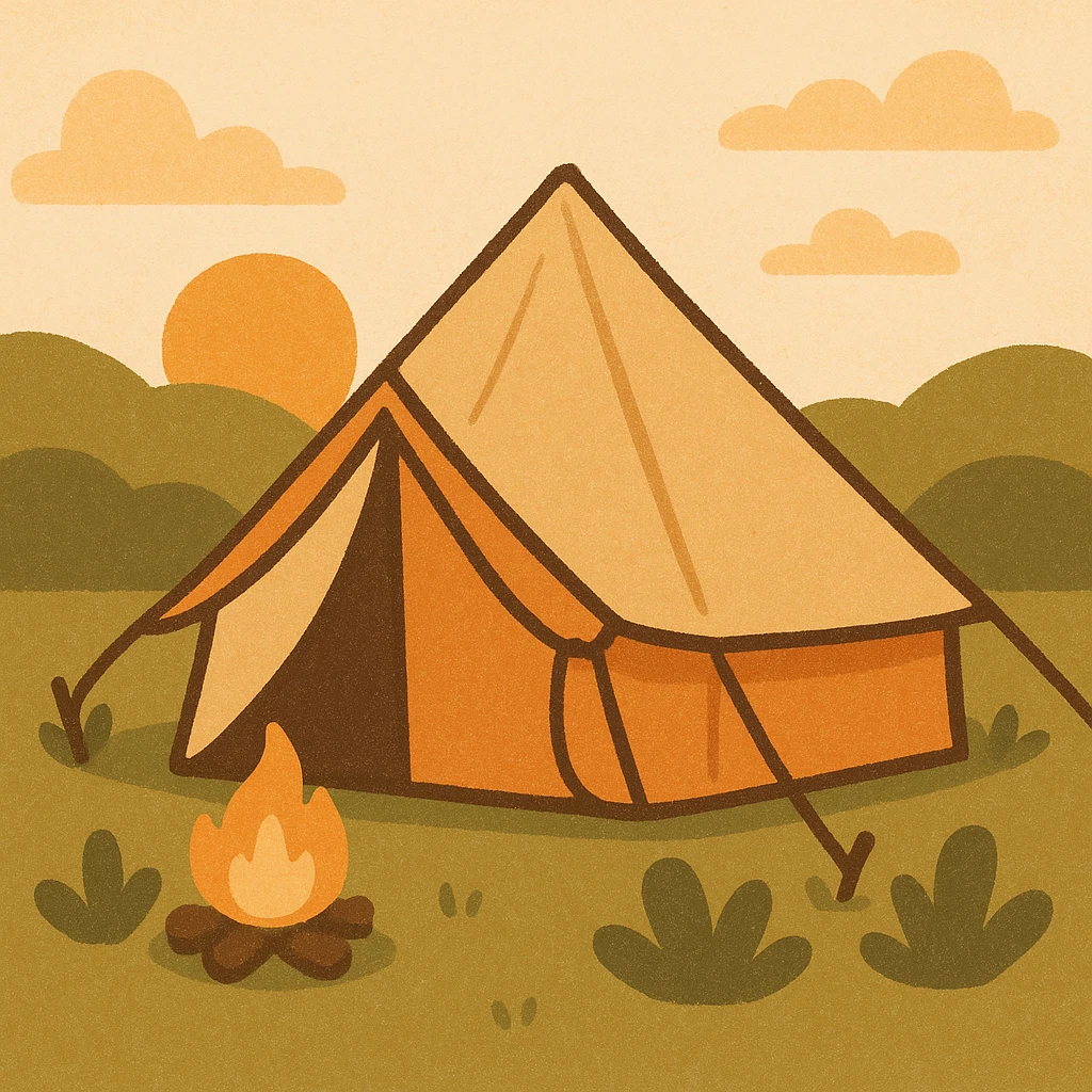 glamping sunset emoji