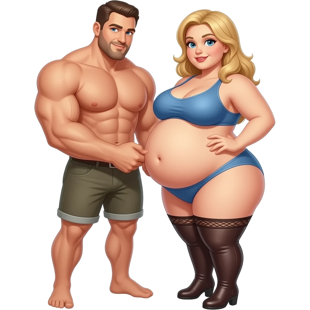 A MUSCULOUS AND NAKED MAN WITH BIG DICK FUCKING A BIG BOOTY WOMEN emoji