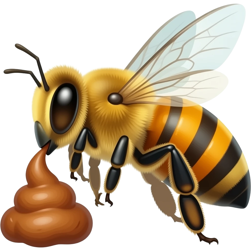 Queen bee pooping emoji