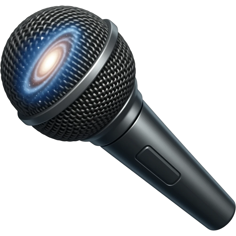 GALAXY microphone with imprints nebula emoji