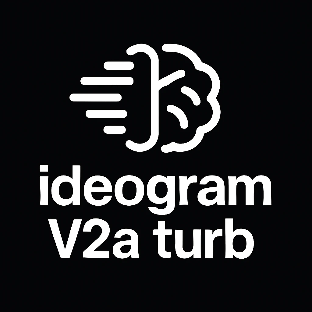 recreate this logo with text of "ideogram V2a turb", MAKE IT FIT IN SQAURE  emoji